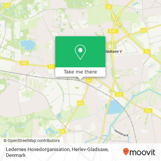 Ledernes Hovedorganisation, Herlev-Gladsaxe map