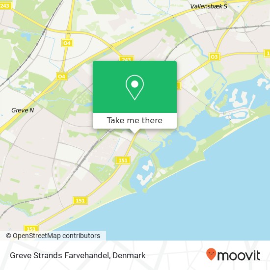 Greve Strands Farvehandel map