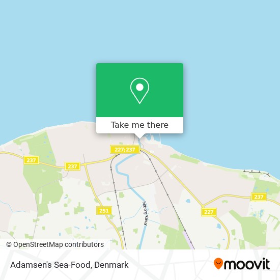 Adamsen's Sea-Food map