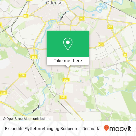 Exepedite Flytteforretning og Budcentral map