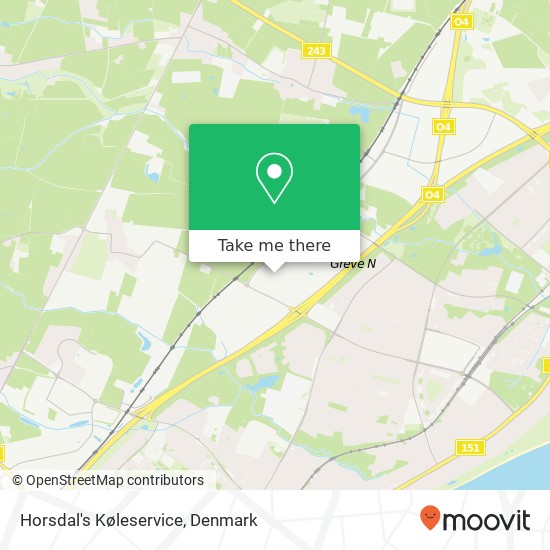 Horsdal's Køleservice map