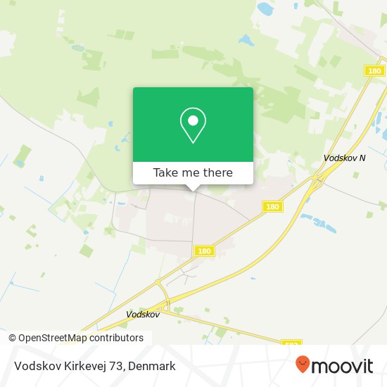 Vodskov Kirkevej 73 map