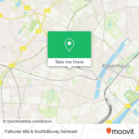 Falkoner Alle & Godthåbsvej map