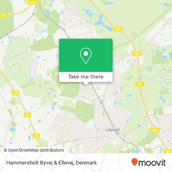 Hammersholt Byvej & Ellevej map