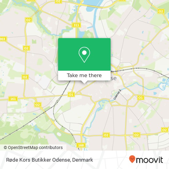 Røde Kors Butikker Odense, Fjordsgade 55 5000 Odense C map