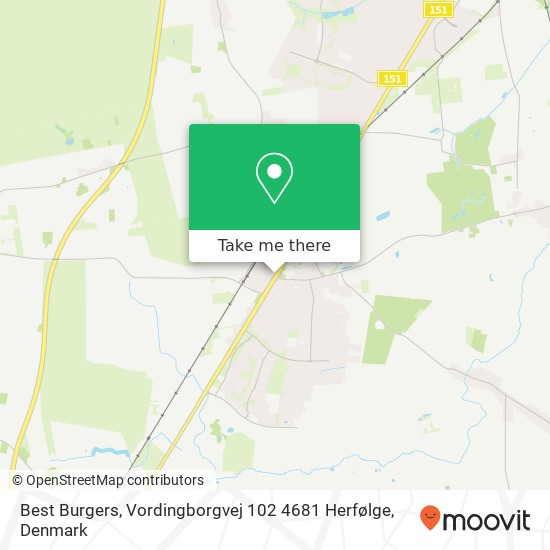 Best Burgers, Vordingborgvej 102 4681 Herfølge map