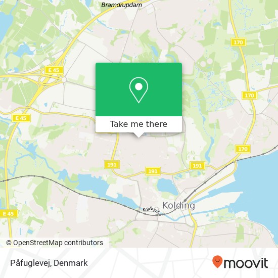 Påfuglevej map