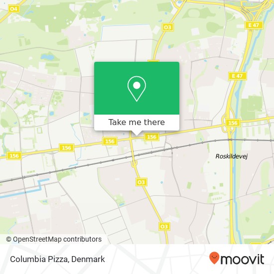 Columbia Pizza, Hovedvejen 150 2600 Glostrup map