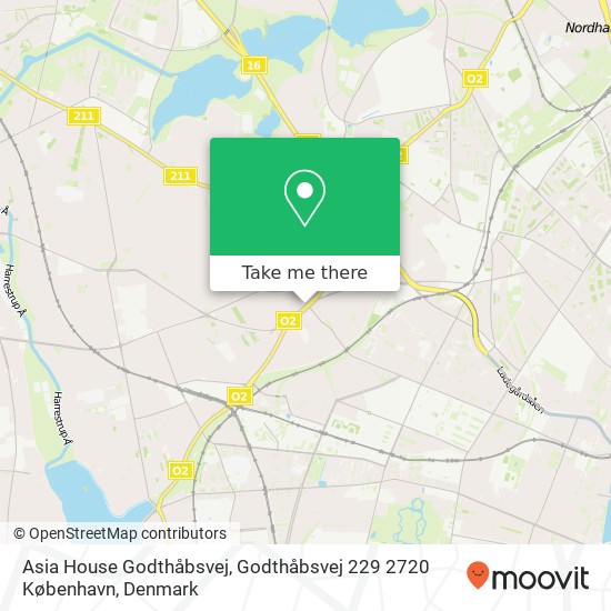 Asia House Godthåbsvej, Godthåbsvej 229 2720 København map