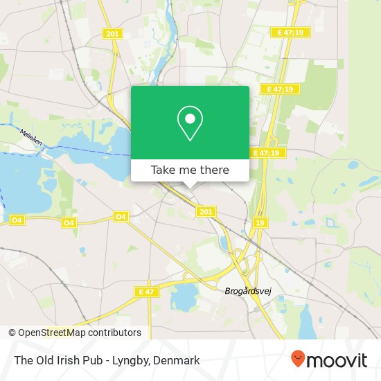 The Old Irish Pub - Lyngby map