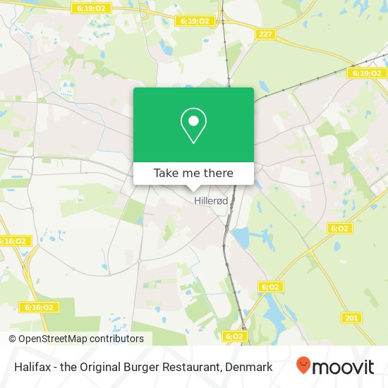 Halifax - the Original Burger Restaurant, Torvet 6 3400 Hillerød map