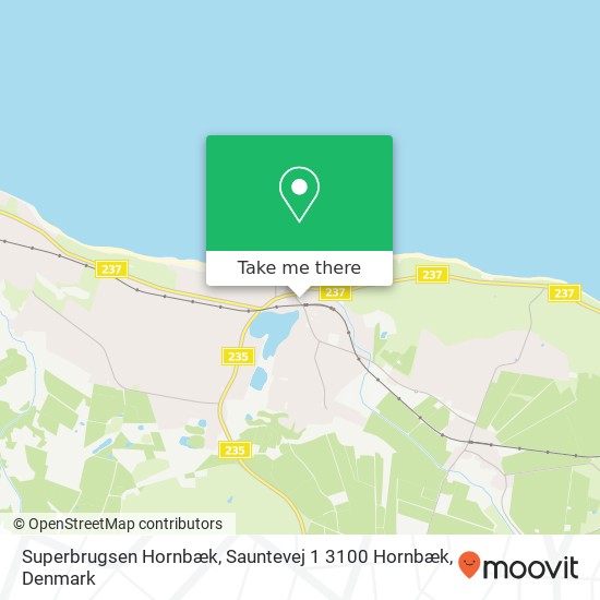 Superbrugsen Hornbæk, Sauntevej 1 3100 Hornbæk map