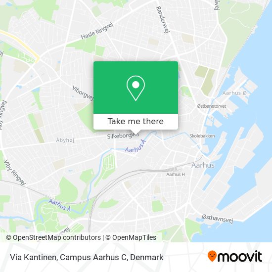 Via Kantinen, Campus Aarhus C map