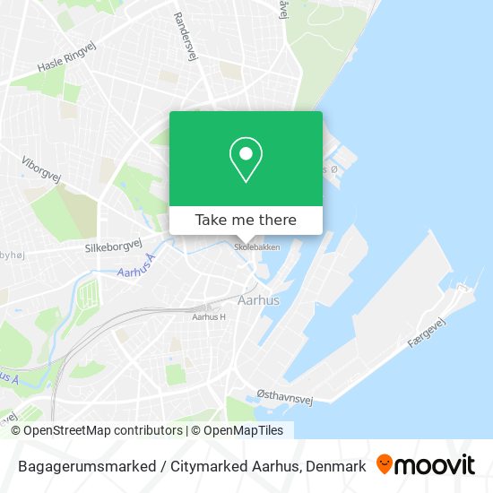 Bagagerumsmarked / Citymarked Aarhus map