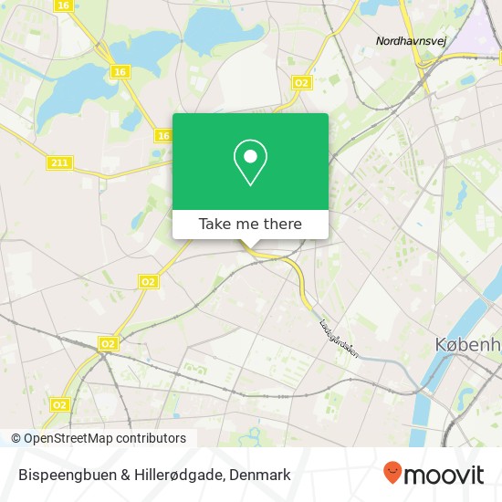 Bispeengbuen & Hillerødgade map
