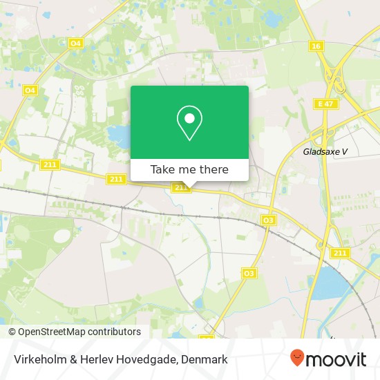 Virkeholm & Herlev Hovedgade map