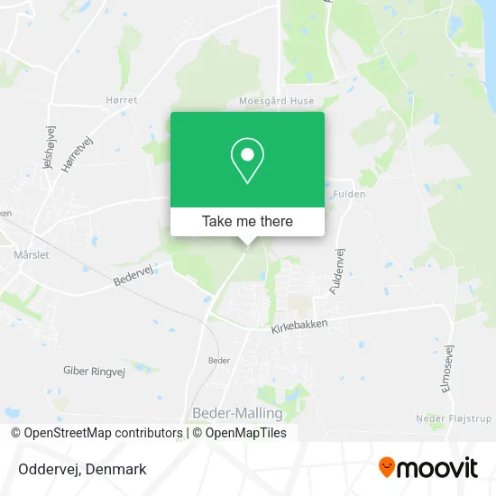 Oddervej map