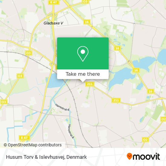 Husum Torv & Islevhusvej map