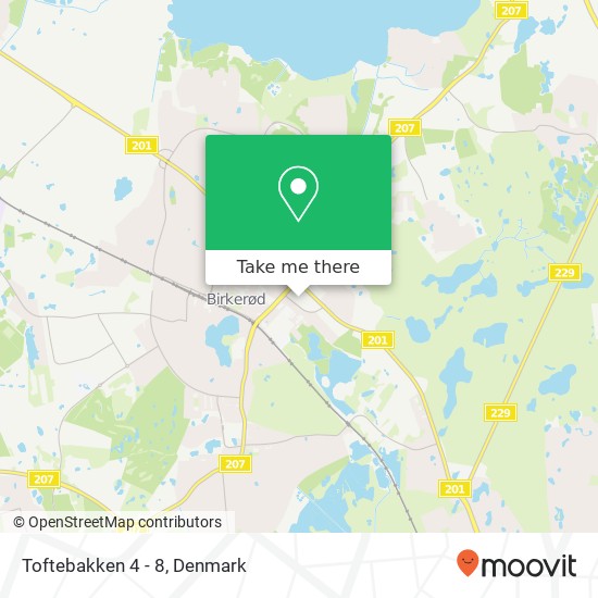 Toftebakken 4 - 8 map