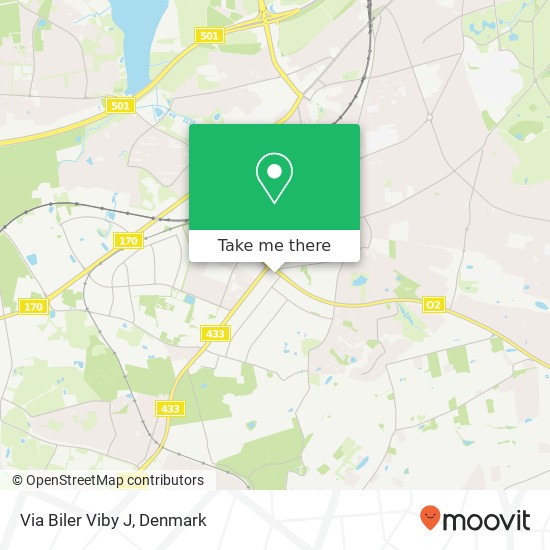 Via Biler Viby J map