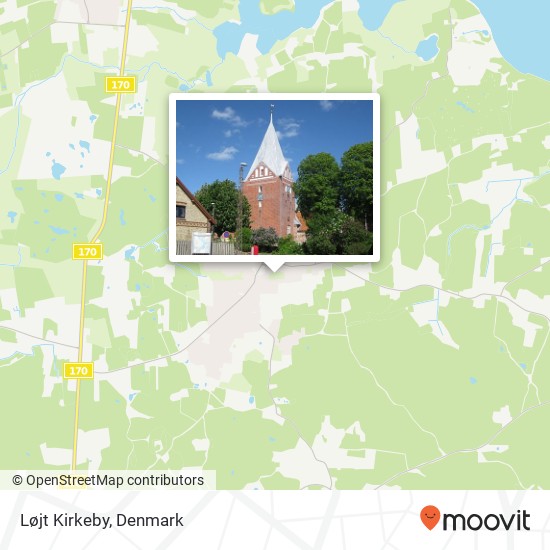 Løjt Kirkeby map