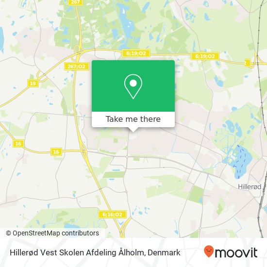 Hillerød Vest Skolen Afdeling Ålholm map