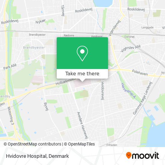 Hvidovre Hospital map