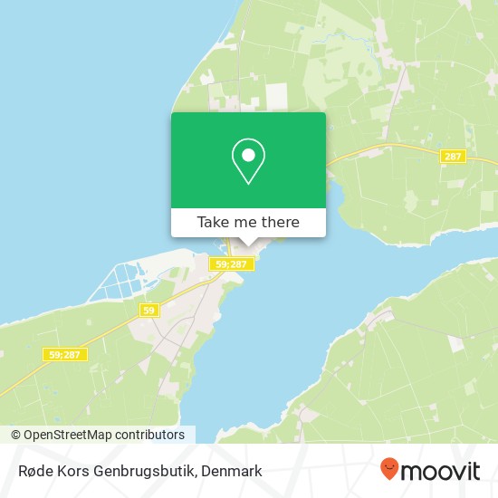 Røde Kors Genbrugsbutik map