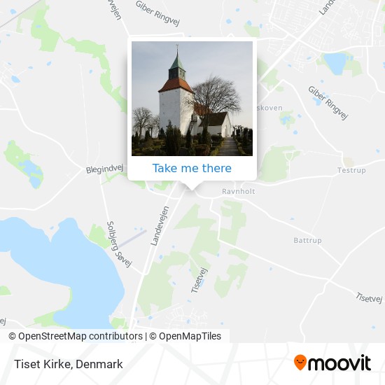 Tiset Kirke map