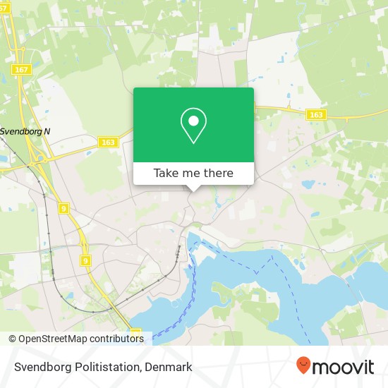 Svendborg Politistation map