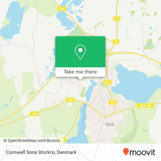 Comwell Sorø Storkro map