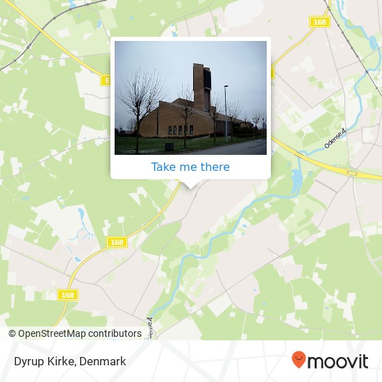 Dyrup Kirke map