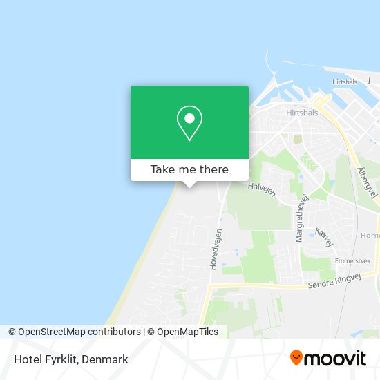 How to to Hotel Fyrklit in Hjørring by Train or Bus?
