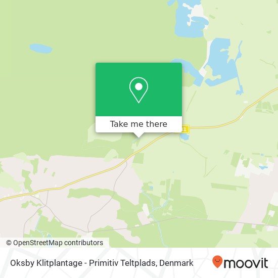 Oksby Klitplantage - Primitiv Teltplads map
