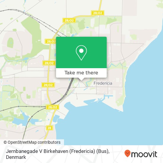Jernbanegade V Birkehaven (Fredericia) (Bus) map