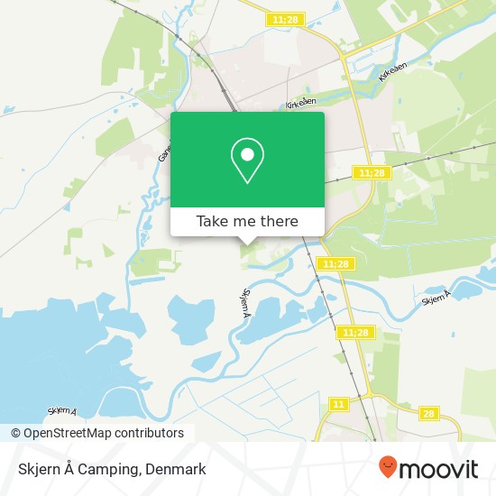 Skjern Å Camping map