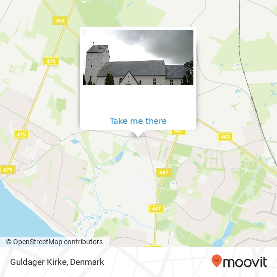 Guldager Kirke map