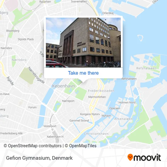 Gefion Gymnasium map