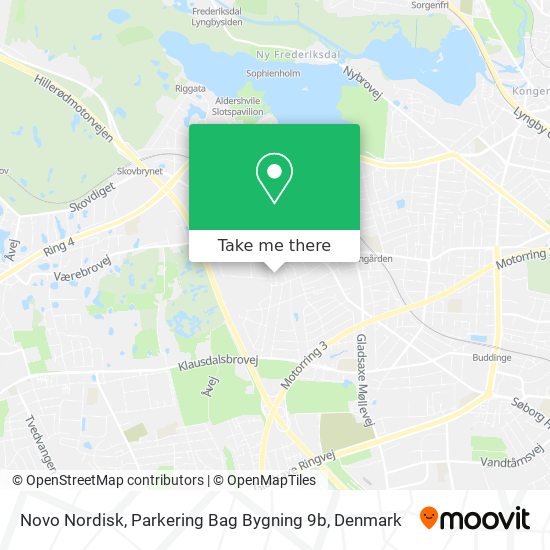 Novo Nordisk, Parkering Bag Bygning 9b map
