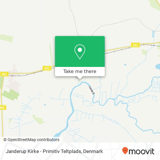Janderup Kirke - Primitiv Teltplads map