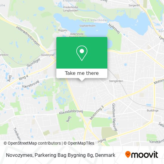 Novozymes, Parkering Bag Bygning 8g map