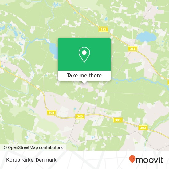 Korup Kirke map