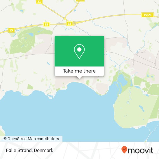 Følle Strand map