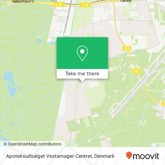 Apoteksudsalget Vestamager Centret map