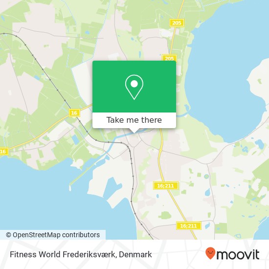 Fitness World Frederiksværk map