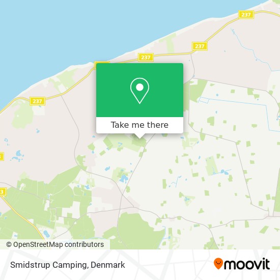 Smidstrup Camping map