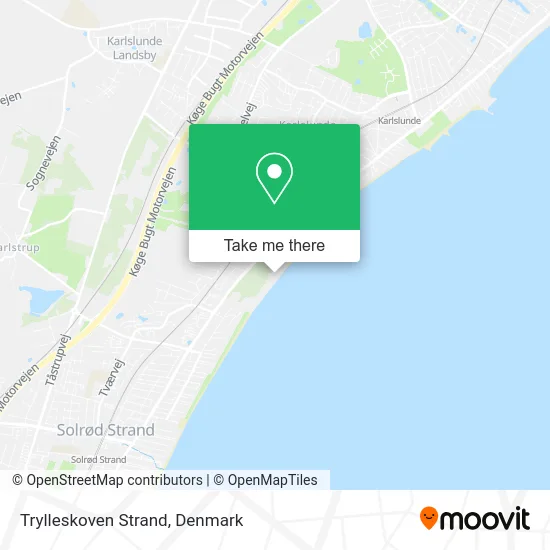 Trylleskoven Strand map