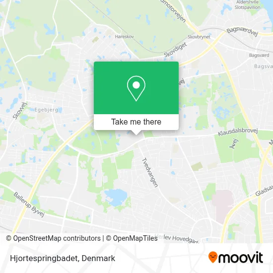 Hjortespringbadet map