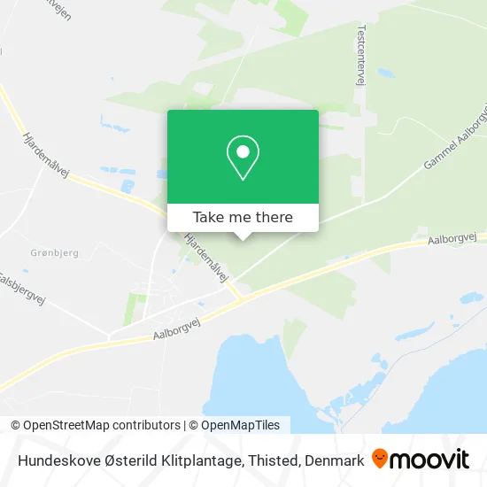 Hundeskove Østerild Klitplantage, Thisted map