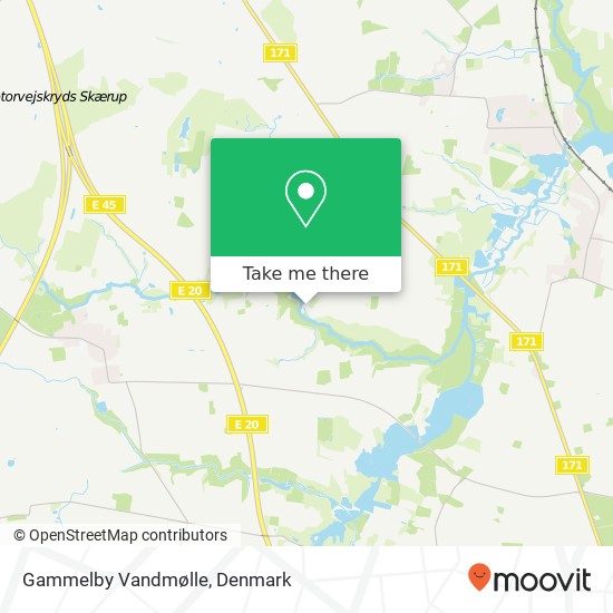 Gammelby Vandmølle map